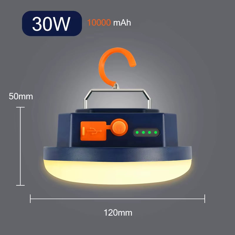 10000Mah LED Tent Light Rechargeable Lantern Portable Emergency Night Market Light Outdoor Camping Bulb Lamp Flashlight Home