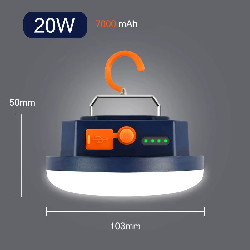 10000Mah LED Tent Light Rechargeable Lantern Portable Emergency Night Market Light Outdoor Camping Bulb Lamp Flashlight Home